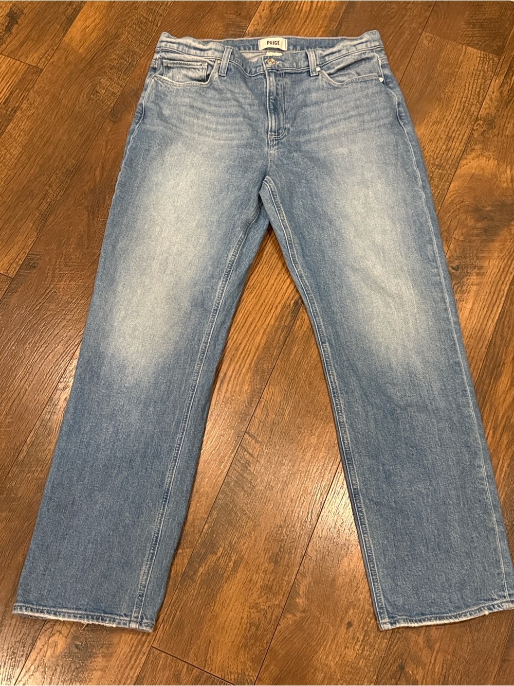 PAIGE Serena Relaxed Straight Boyfriend Jeans Riff Wash Size 31